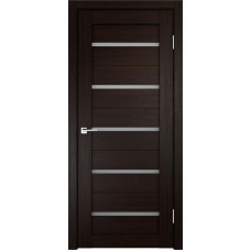 Полотно экошпон DUPLEX  Венге,  900х2000, LR, б/врезки замка и петель, стекло Мателюкс