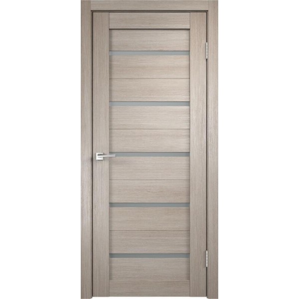 Полотно экошпон DUPLEX Капучино,  400х2000, LR, б/врезки замка и петель, стекло Мателюкс