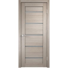Полотно экошпон DUPLEX Капучино,  800х2000, LR, б/врезки замка и петель, стекло Мателюкс