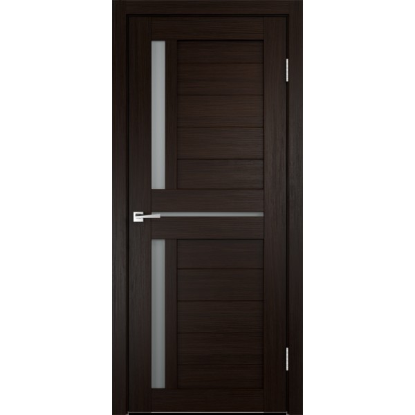 Полотно экошпон DUPLEX 3 со стеклом Венге,  700х2000, LR, б/врезки замка и петель, стекло Мателюк