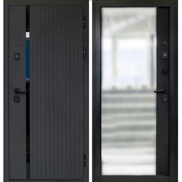 ТД 10 см 2МДФ Зеркало Макси Сатин Черный Левая 860