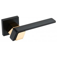 FM 102-50 MB/22Gold Дверная ручка Fantom "Симона" мат.черный/золото блест.