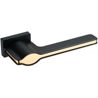 FM 109-60 MB/22Gold Дверная ручка Fantom "Патти" мат.черный/золото блест.