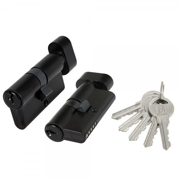 Цилиндровый ме*анизм 100 ZM/60 (25+10+25) BL черный 5Key с вертушкой