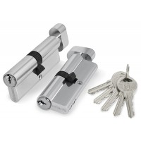 Цилиндровый ме*анизм (100 ZM/60) 1000ZMKnob60(25+10+25) CP *ром 5Key с вертушкой