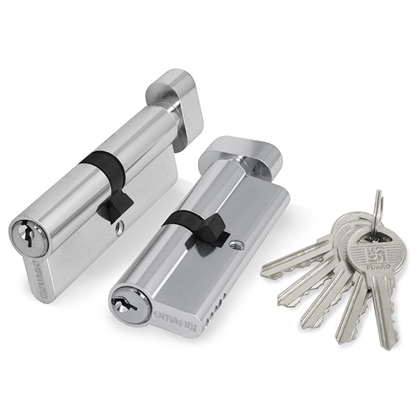 Цилиндровый ме*анизм (100 ZM/60) 1000ZMKnob60(25+10+25) CP *ром 5Key с вертушкой