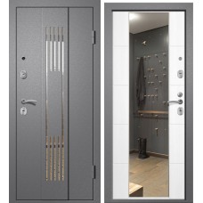 Дверь металлическая МЕДЕЯ-321 (М-5) (Софт айс 113Z Букле серый 860*2050 L)